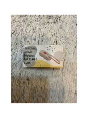 Unbranded Cat Grooming Electric Spray Handle Massage Brush One Size White Cream